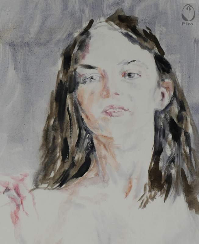 oil on paper - olio su carta di Piro